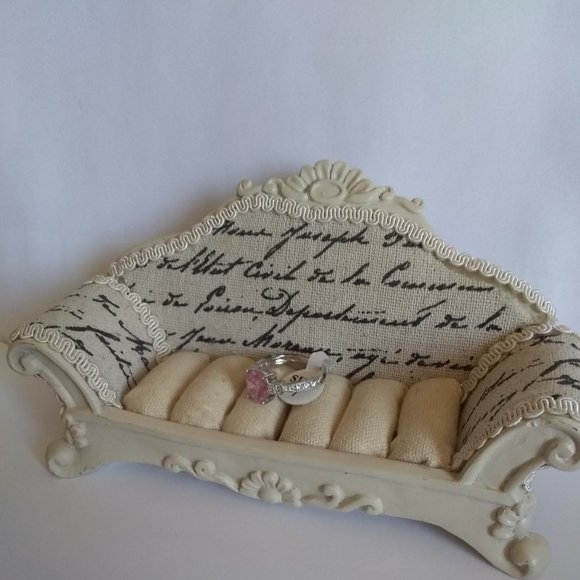 Pink Sapphire & White Topaz Silver Ring - Picture 2 of 4